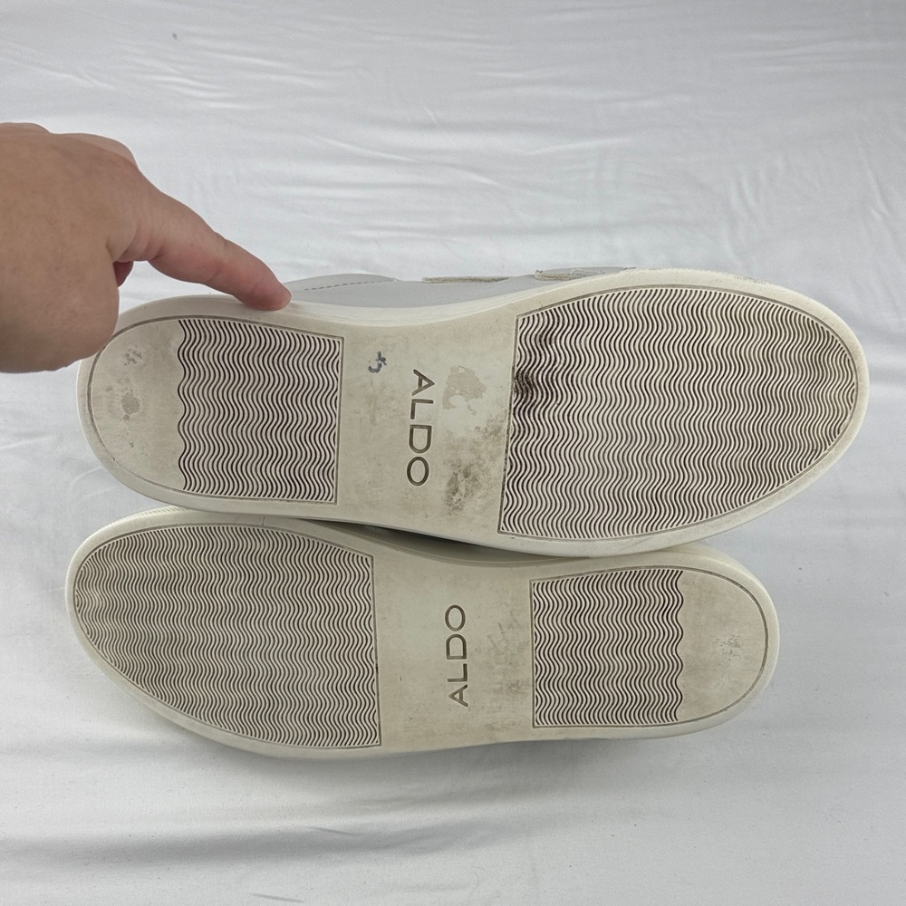 Aldo Gray Double-Strap Faux Leather Sneakers - Picture 5 of 6